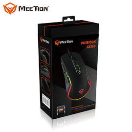 MEETION G3360 2019 Profesional Programable Macro Wired 12000 DPI RGB Led Rainbow Light Gaming Mouse